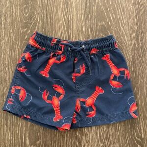 Carter's Navy Lobster Baby Boy Swim Trunks 12 Months